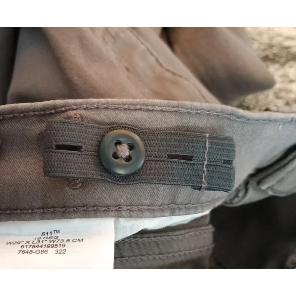 LEVIS gray 511 Slim jeans with adjustable waist band YOUTH size 18 REG 29/31